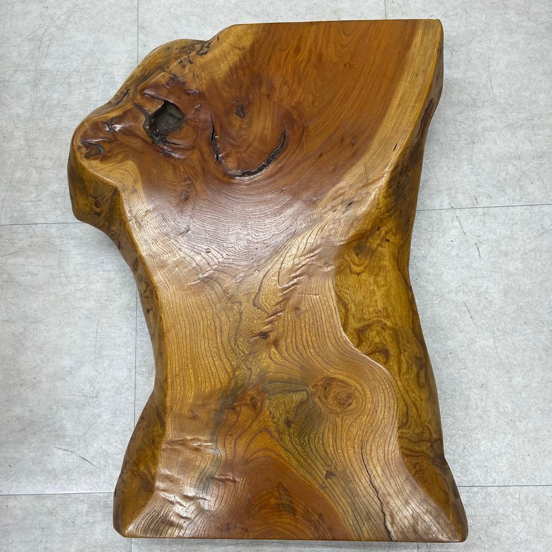 残念ながら。今週　処分 最終値下げしました！ちゃぶ台　一枚板　珍しい化石？シブ？