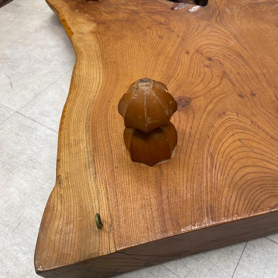 残念ながら。今週　処分 最終値下げしました！ちゃぶ台　一枚板　珍しい化石？シブ？