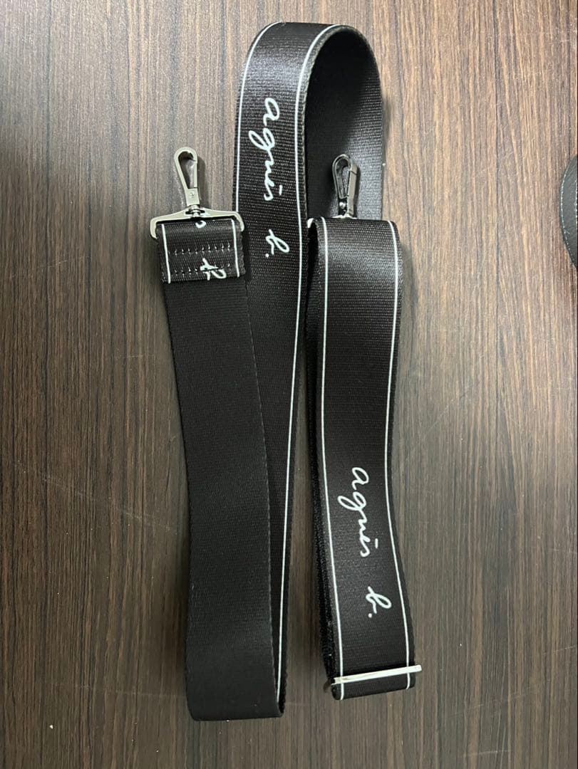 agnès b. ブラックショルダーバッグ