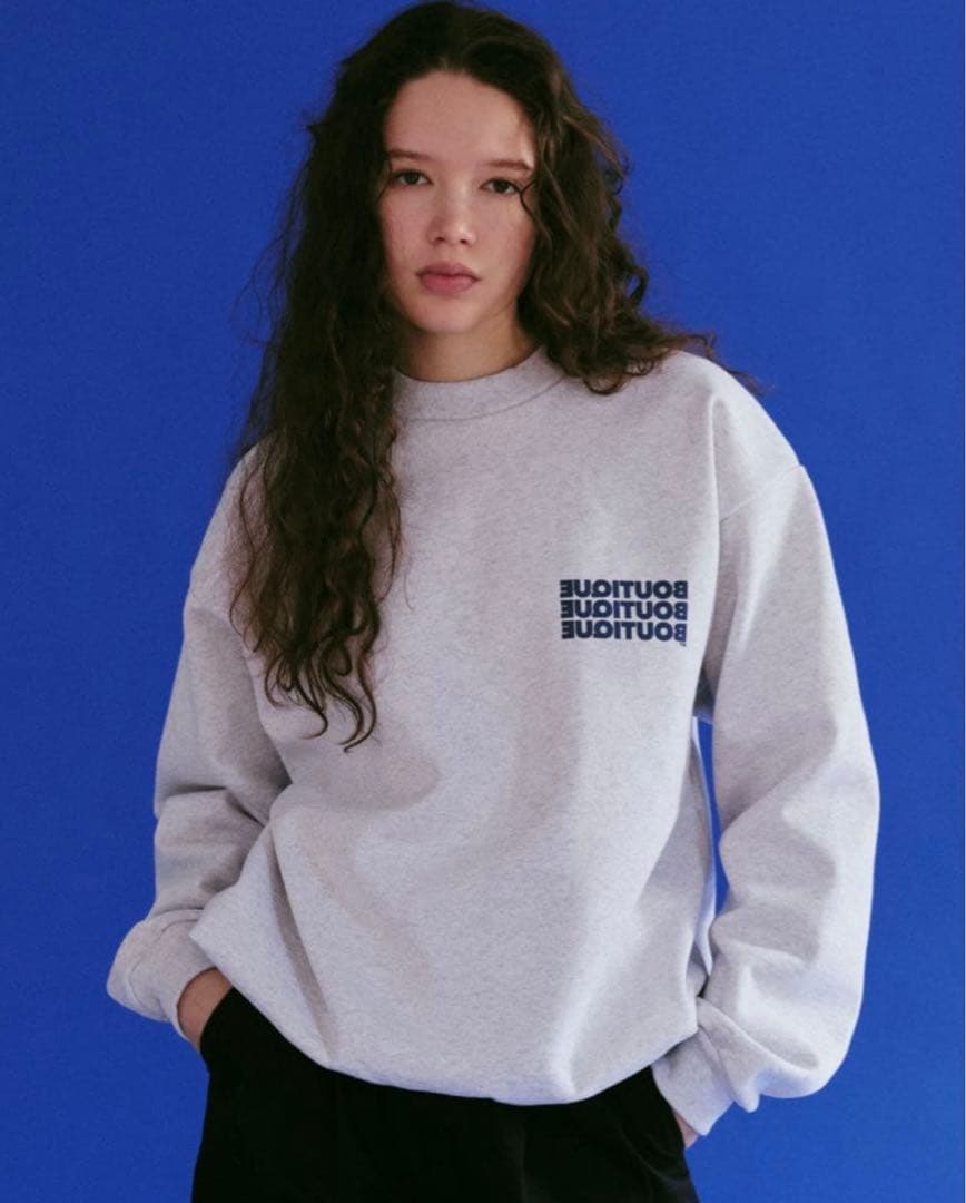 boutique aoyama クルーネック スウェット ブラック　廃盤カラー