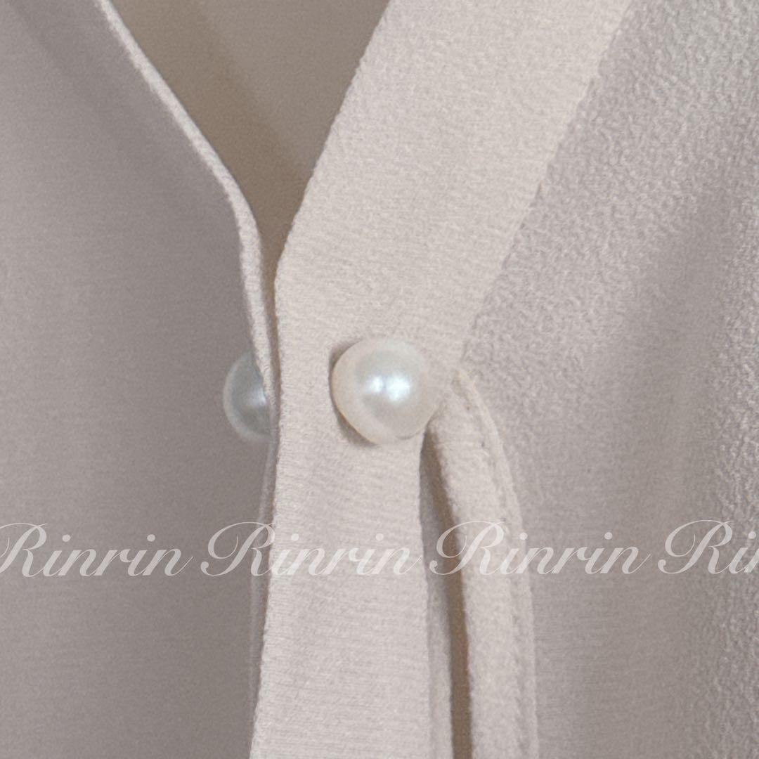 【美品】ANAYI ジョーゼットボウタイブラウス 38