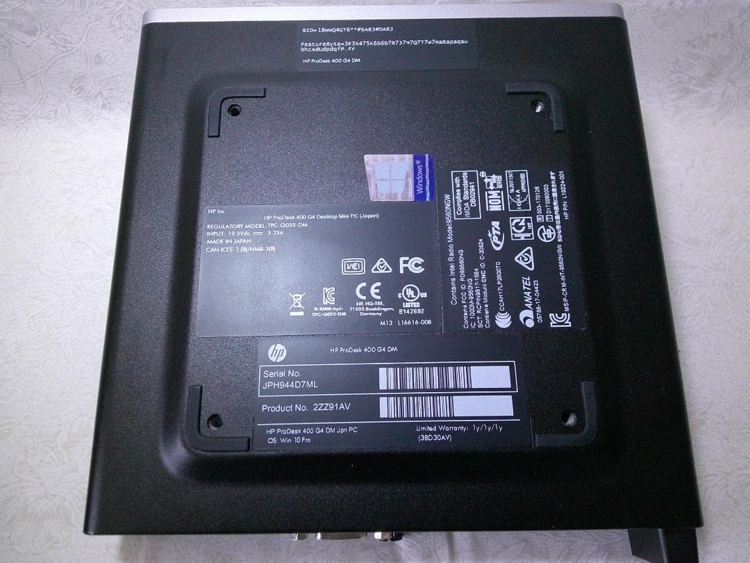 HP社　Prodesk400　G4　DM　ミニデスクトップPC