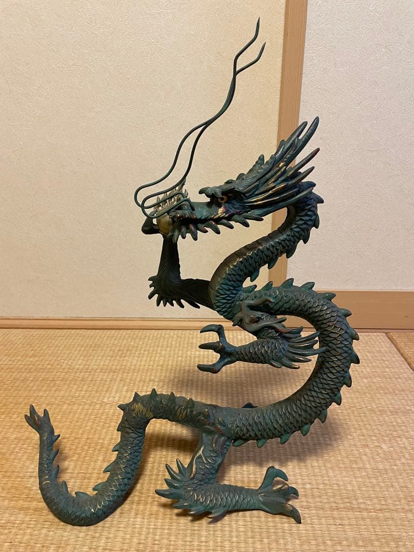 【高級】 期間限定値引　金属工芸　竜　龍　昇龍　開運龍　干支 村田宏作 青銅色