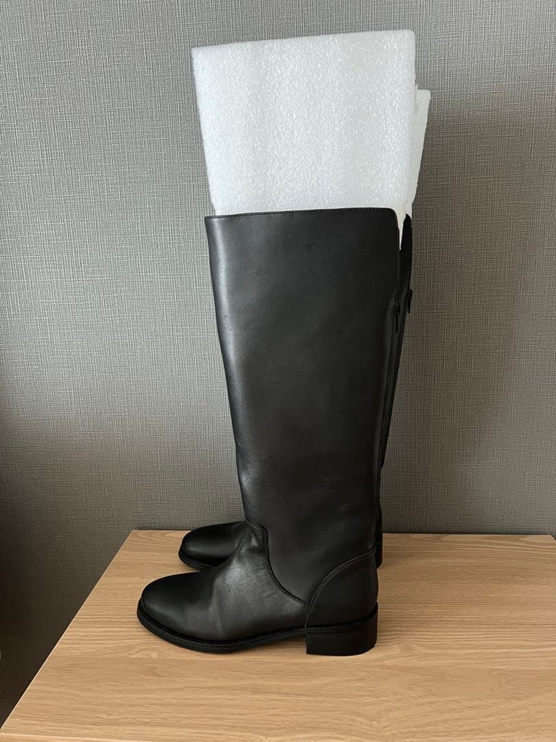 【REMME/レメ】バッグジップロングブーツ ブラック39