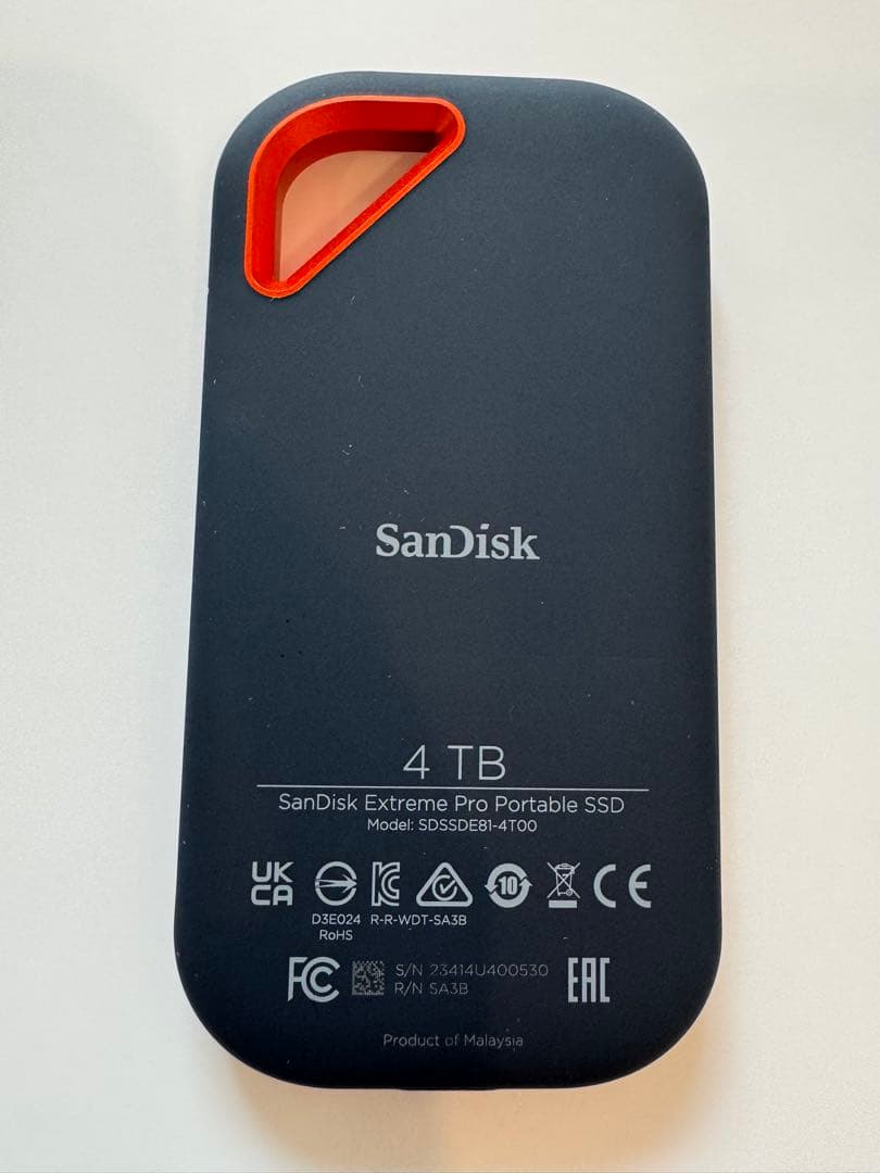 SanDisk エクストリームプロ ポータブルSSD 4TB
