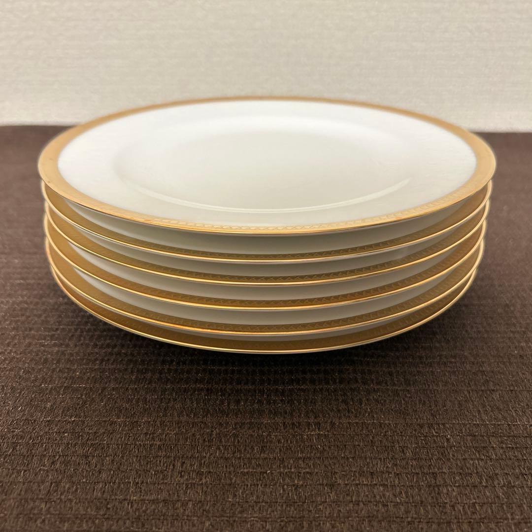 大倉陶園　片葉金蝕　デザートプレート　20cm 未使用　金彩