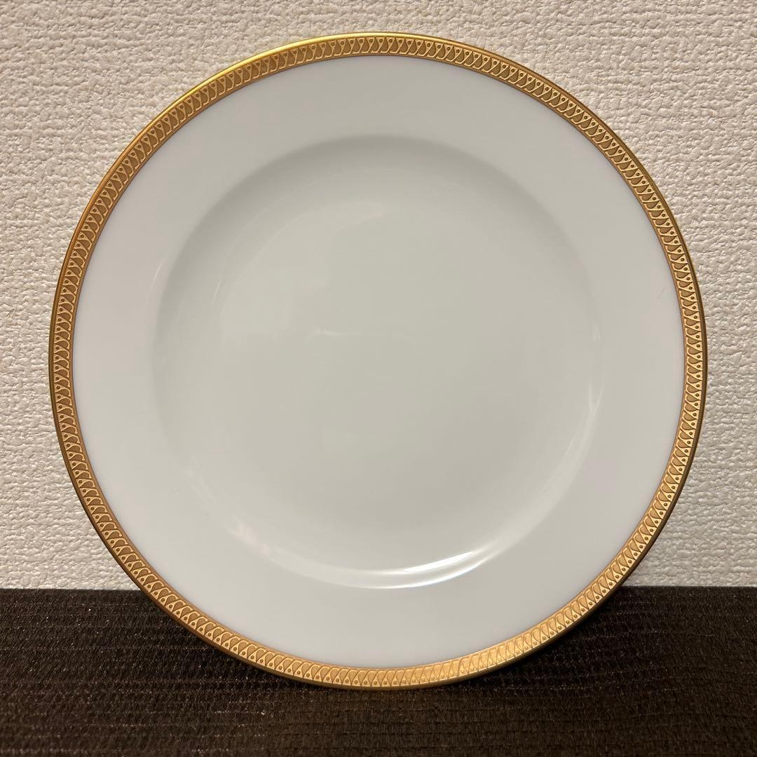 大倉陶園　片葉金蝕　デザートプレート　20cm 未使用　金彩