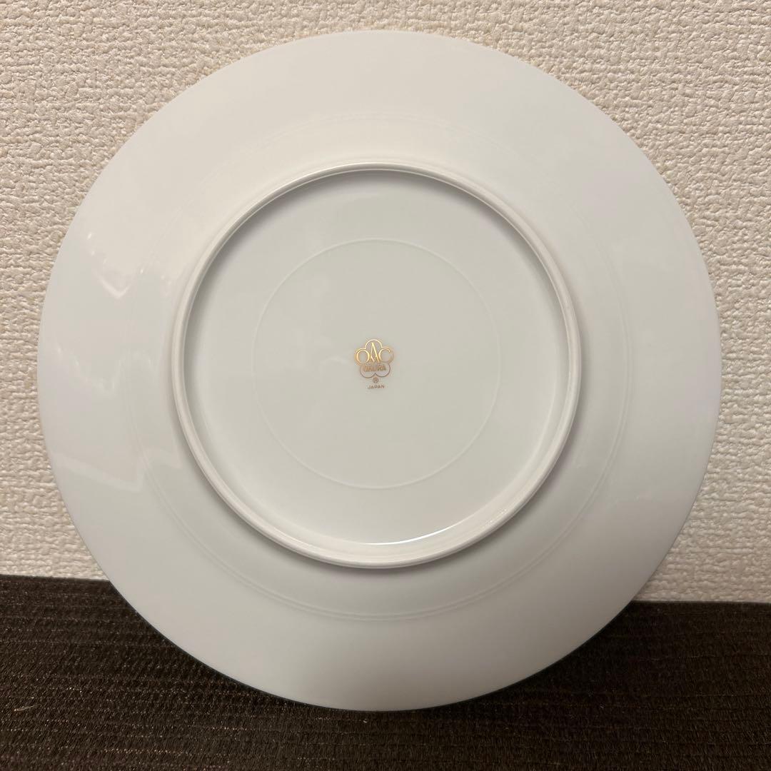 大倉陶園　片葉金蝕　デザートプレート　20cm 未使用　金彩