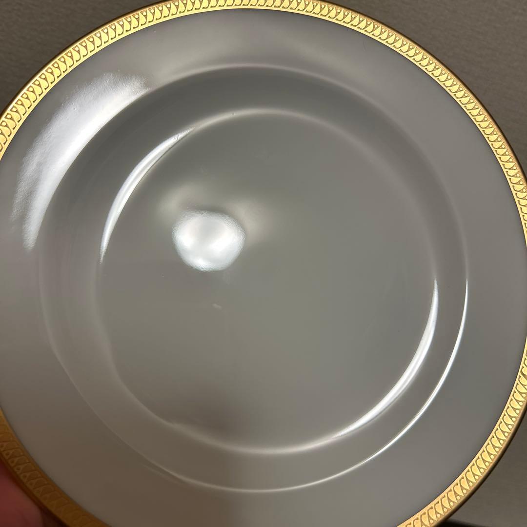 大倉陶園　片葉金蝕　デザートプレート　20cm 未使用　金彩