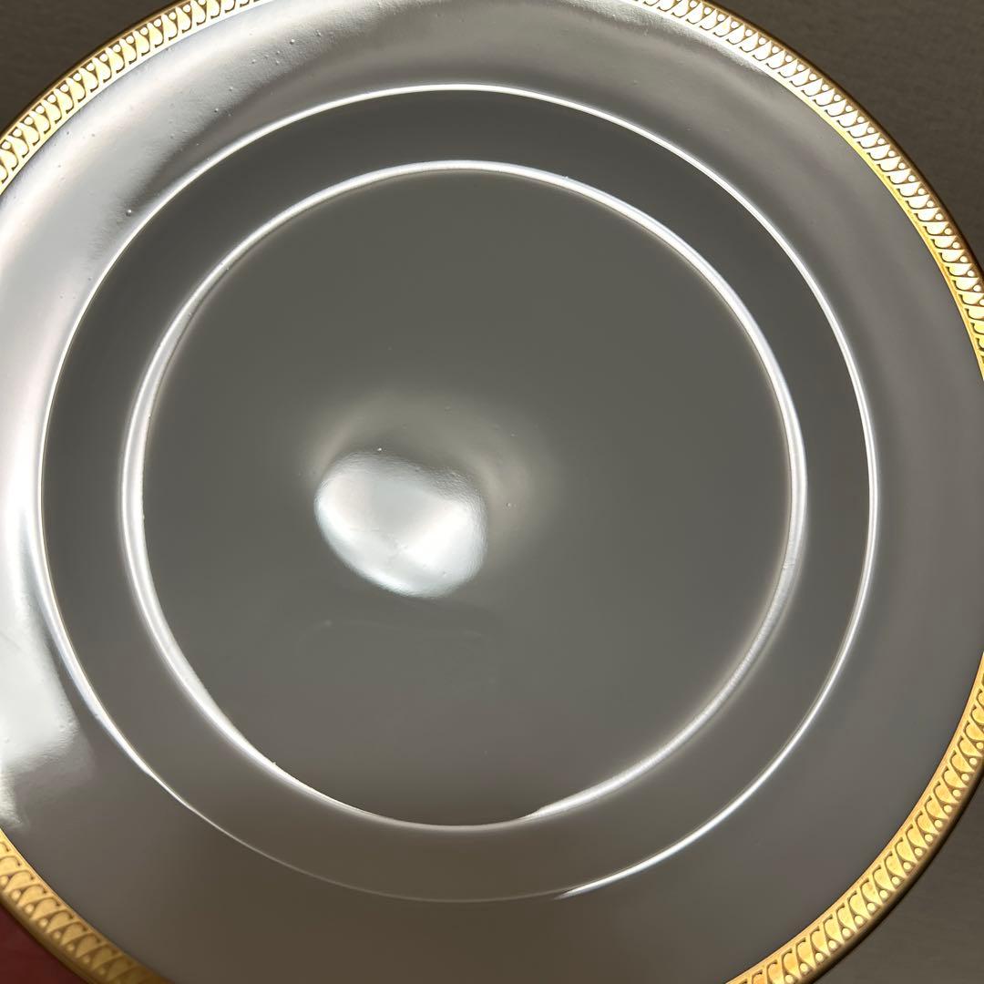 大倉陶園　片葉金蝕　デザートプレート　20cm 未使用　金彩