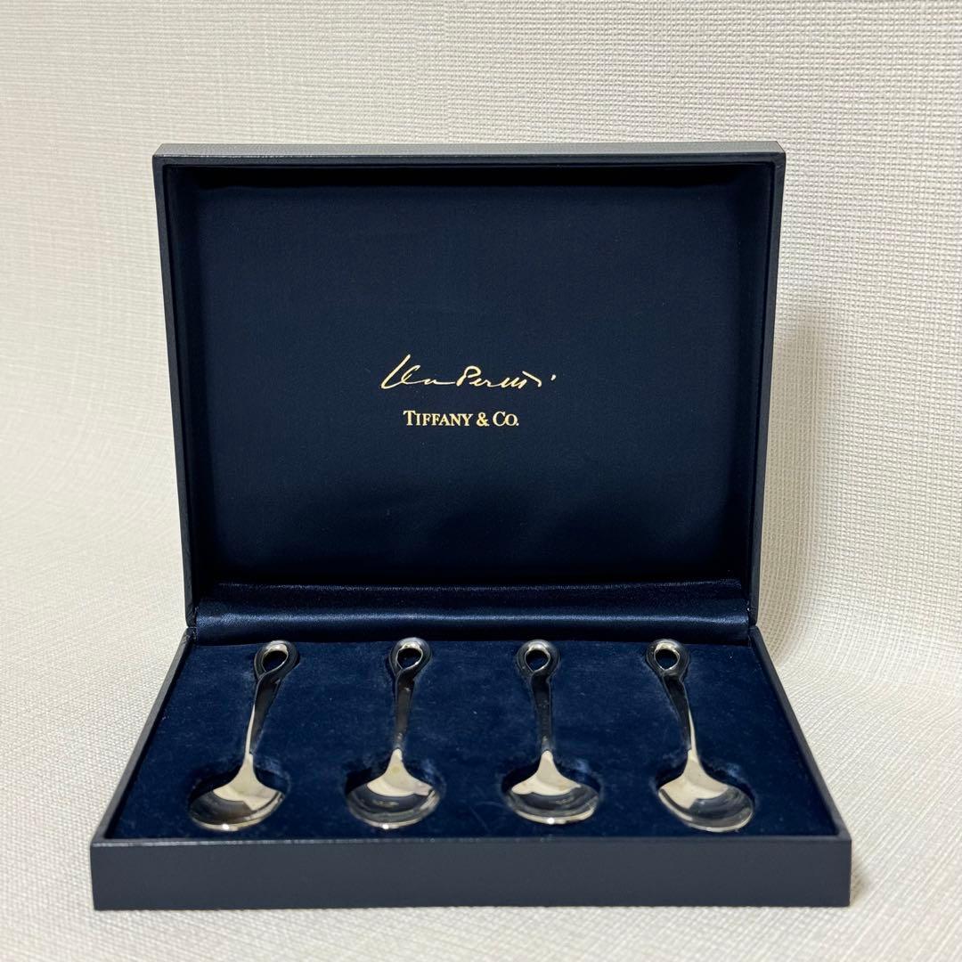 【希少】TIFFANY ティファニー 銀製 デミタス スプーン 4本 セット