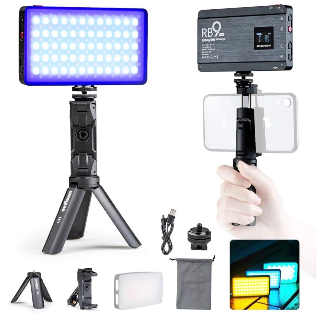 weeylite RGB LEDビデオライト29種シーンモード Type-C充電