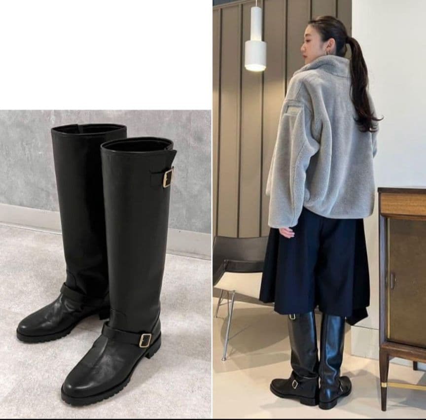 ☆新品未使用☆ NEBULONI E. ネブローニ　フラットロングブーツ