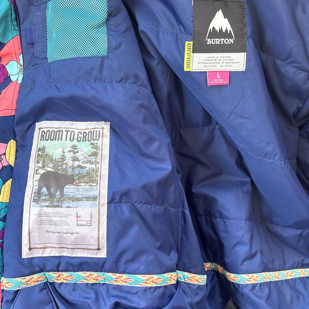 BURTON 子供用スノーボードウェア L 花柄