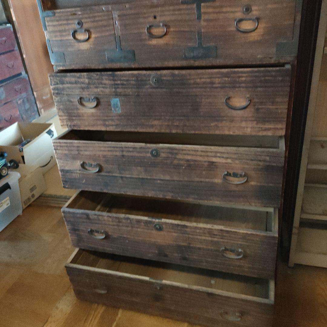 桐タンス　３分割　レトロ