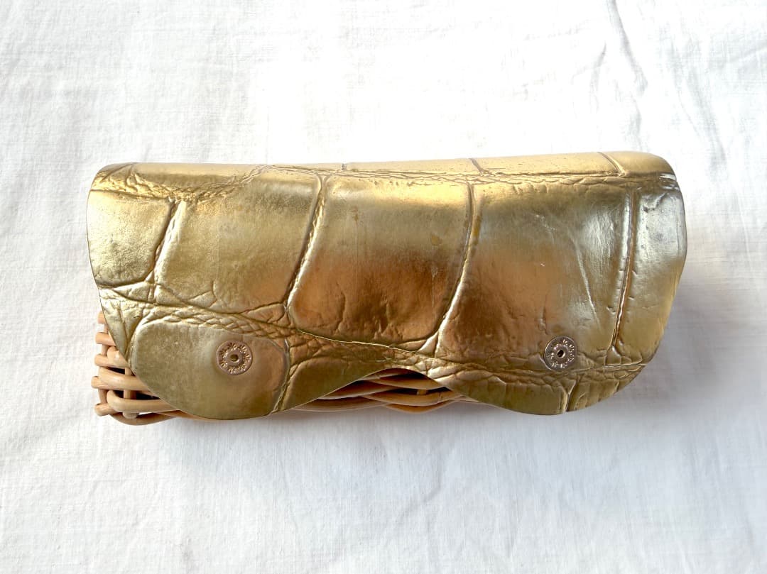 ebagos　メガネケース　紅籐　スマホケース　ポーチ　ポシェット