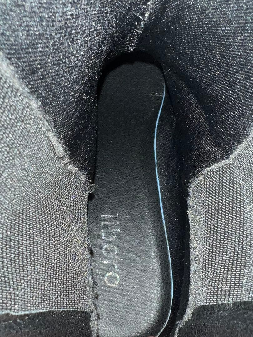 【libero】ロングブーツ サイドゴムバックファスナー　サイズL