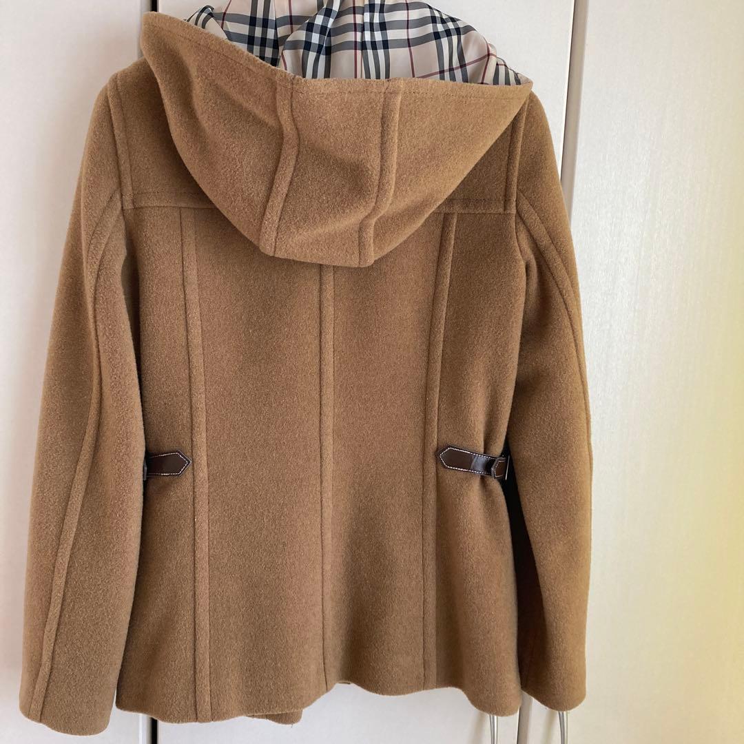 値下げBurbery Blue Label ベージュ チェック柄フードコート38