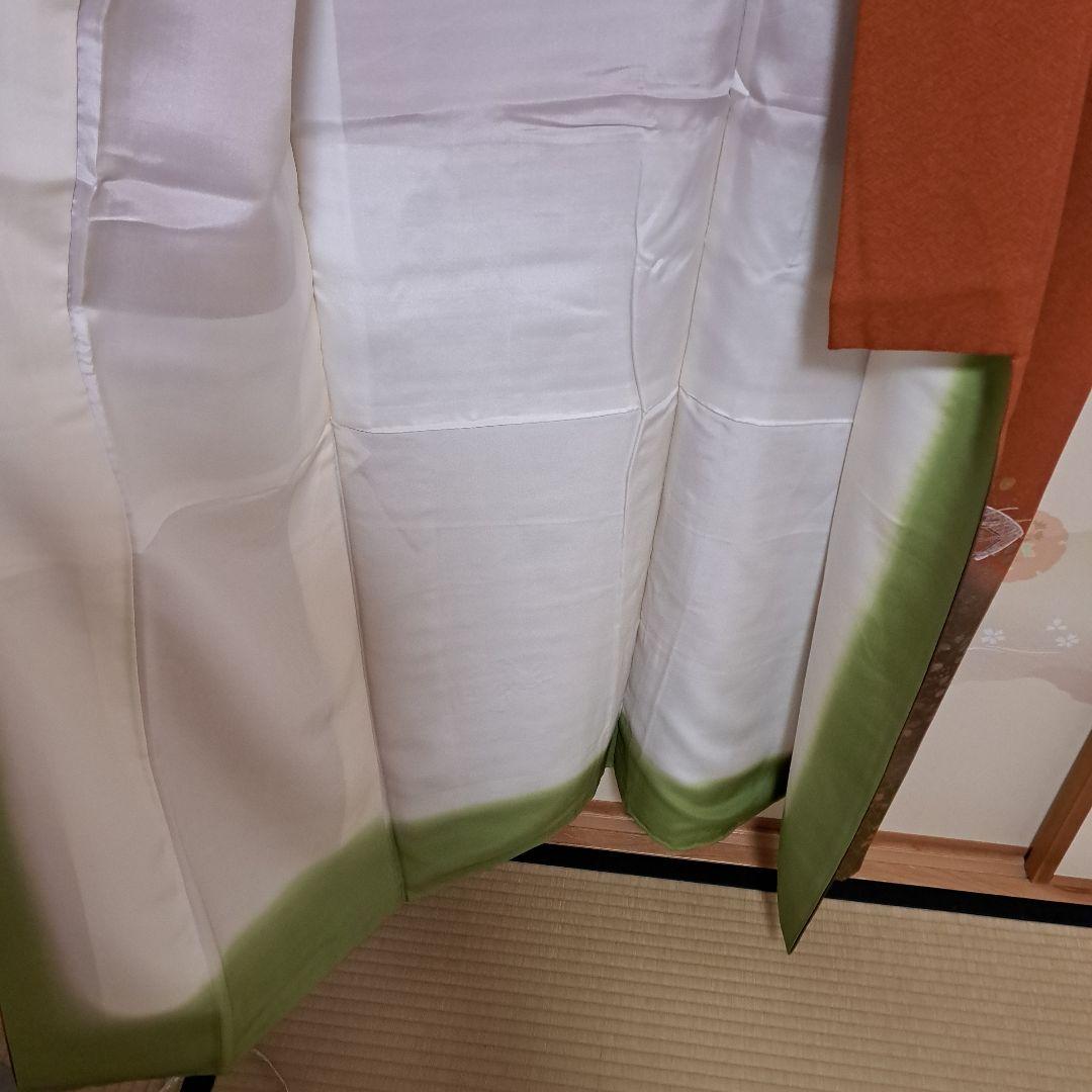 サンヒストリー　訪問着　+正絹長襦袢　スワトウ刺繍　裄64 肩身丈152