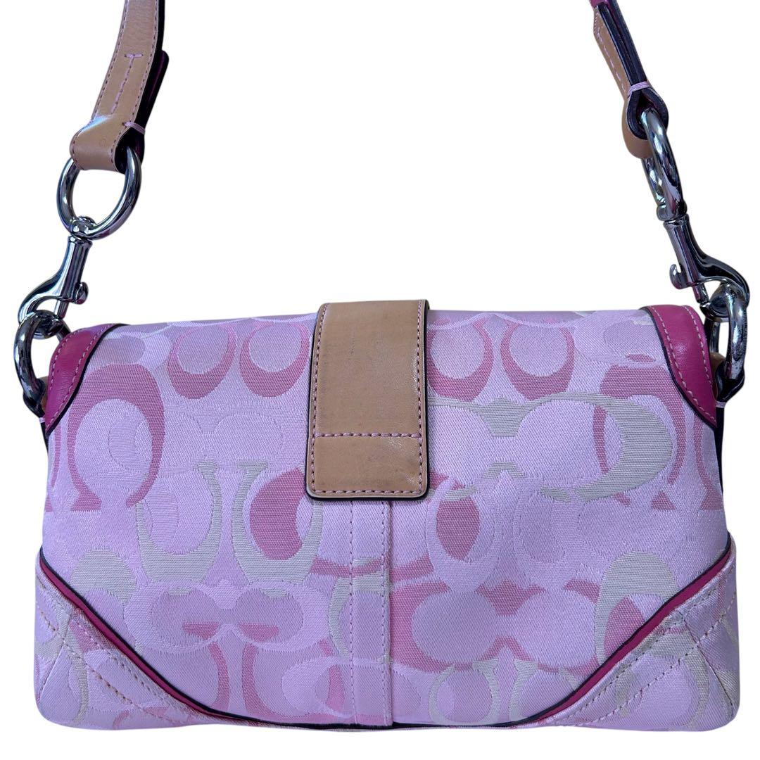 COACH ソーホー ショルダーバッグ シグネチャー キャンバス レザー 斜め掛