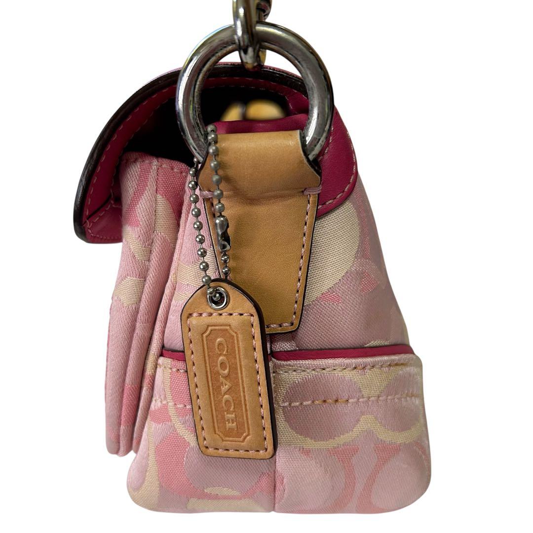 COACH ソーホー ショルダーバッグ シグネチャー キャンバス レザー 斜め掛