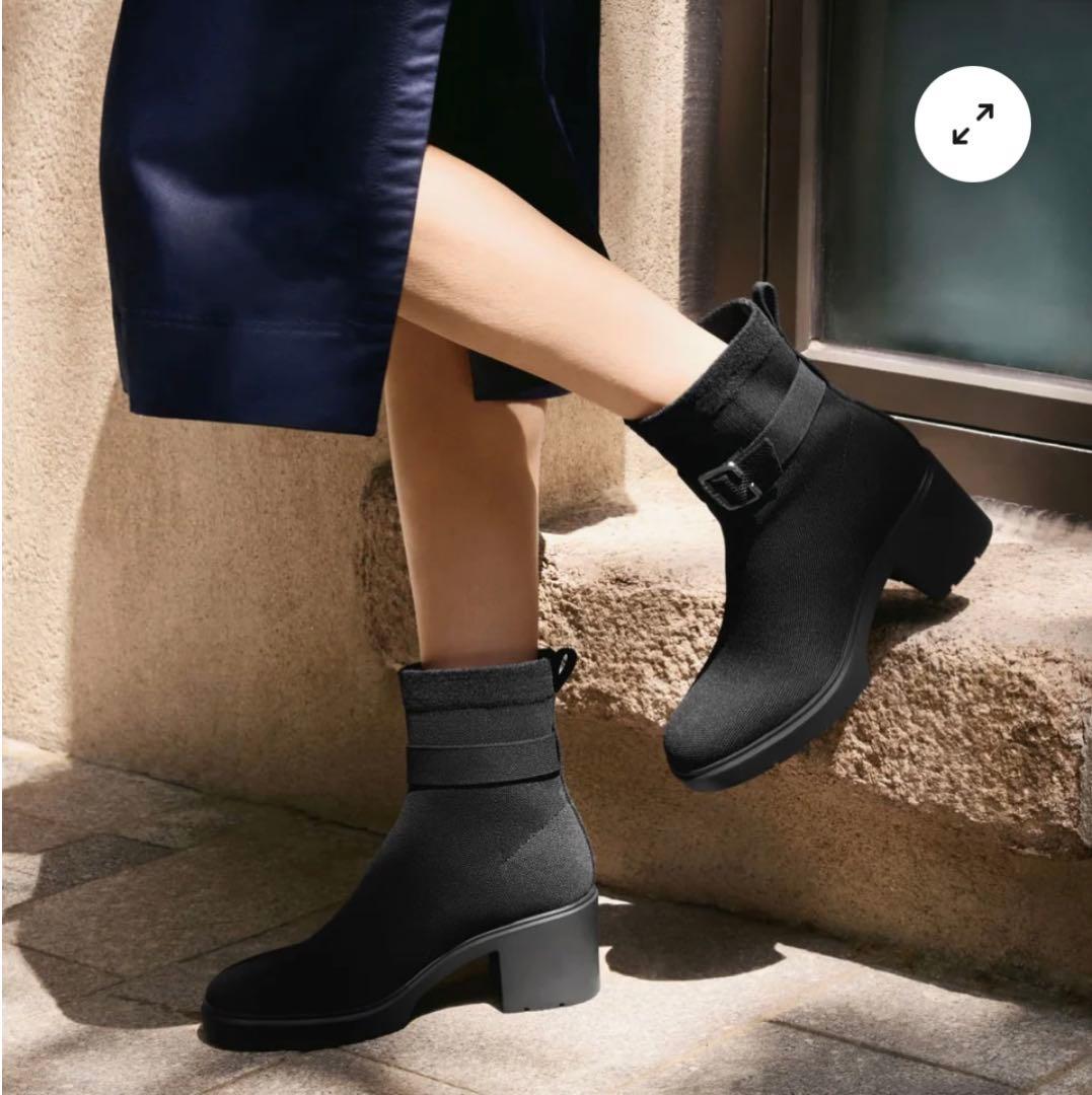 【お値下げ中！】VIVAIA スクエアトゥ 撥水加工 ヒールブーツ 35.5