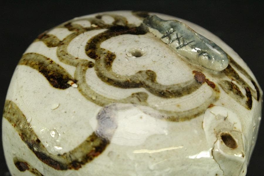 李朝 鉄絵 水滴 文房具(ZE542)