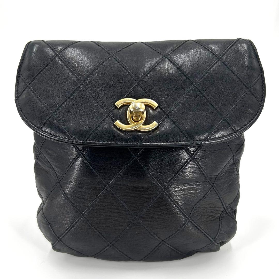 美品✨　シャネル　ウエストポーチ　ビコローレ　ココマーク　ターンロック　チェーン