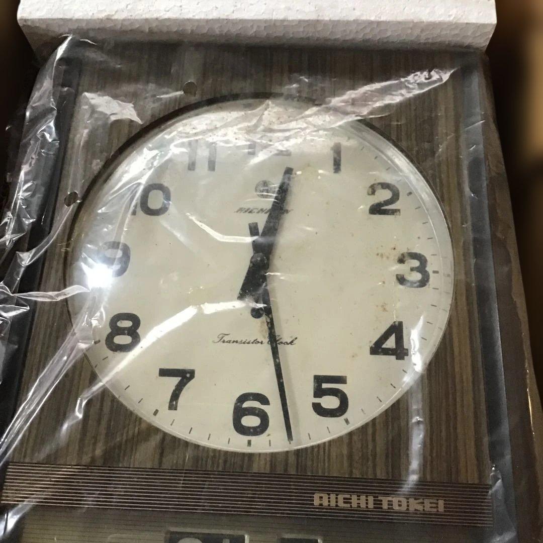 昭和レトロ　アイチ　アイクロン　 掛時計　マジックアイ 　カレンダー付 未開封