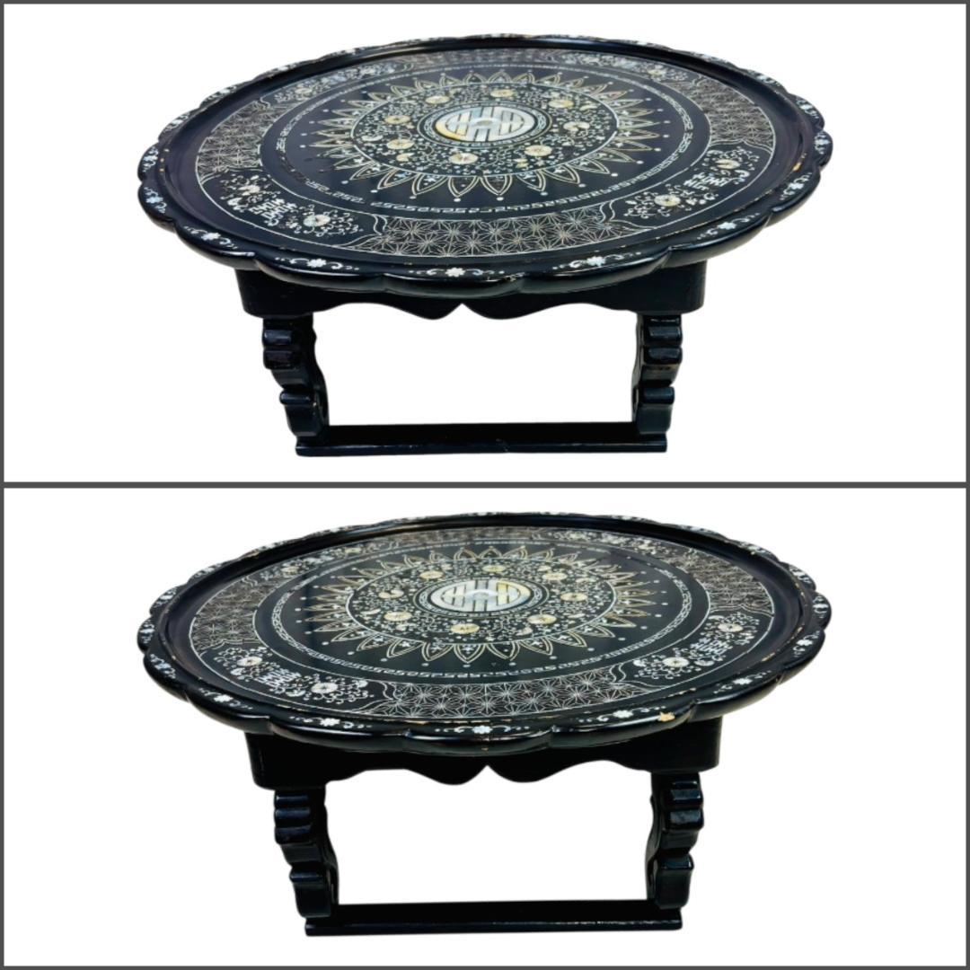 螺鈿細工 ちゃぶ台 61㎝ サイドテーブル