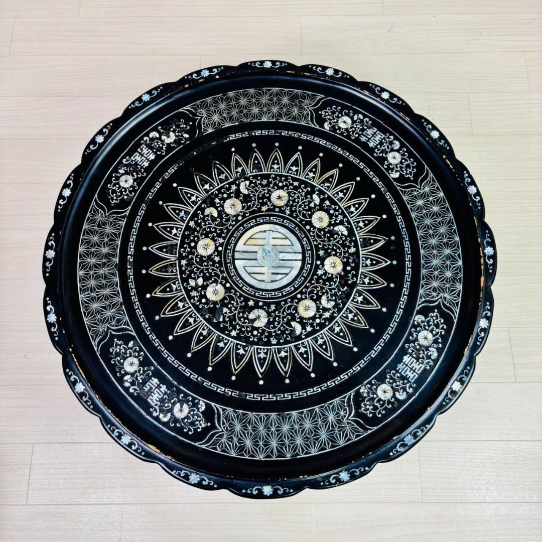 螺鈿細工 ちゃぶ台 61㎝ サイドテーブル