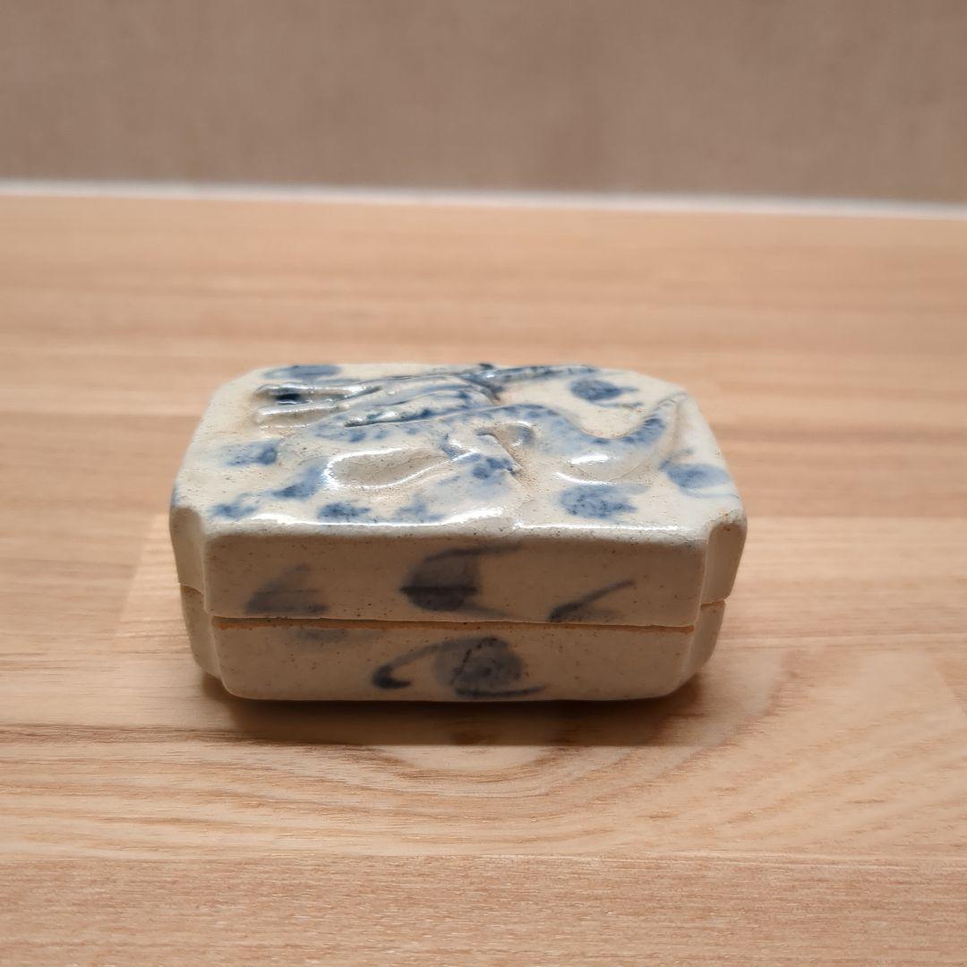 茶道具 染付香合 干支 龍 竜 伊村彰介 香合