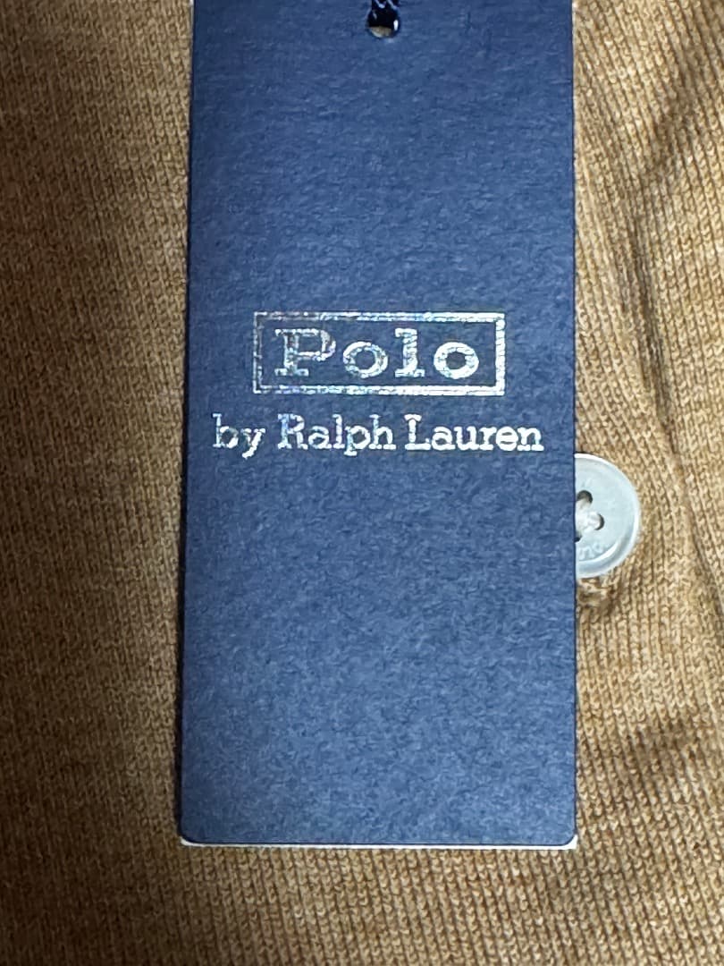 ポロラルフローレン　コットンクルーネックカーディガン キャメル サイズXS 新品