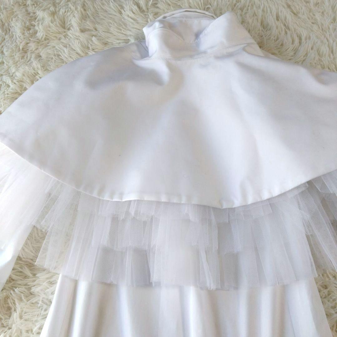 コムデギャルソン　ロングシャツ　　ケープ　チュール