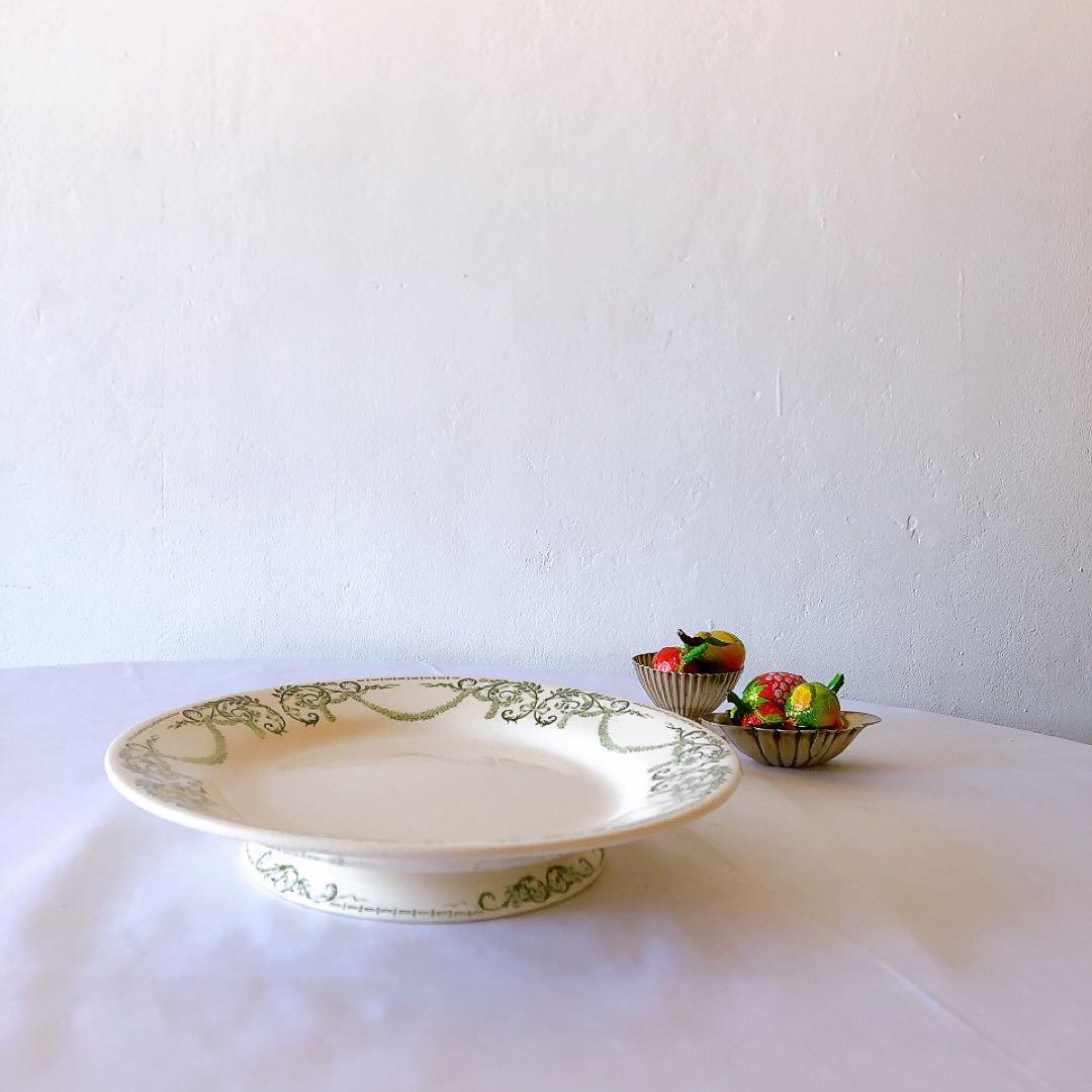 希少　クレイユモントロー 『ナポレオン』ケーキスタンド　フランスアンティーク食器