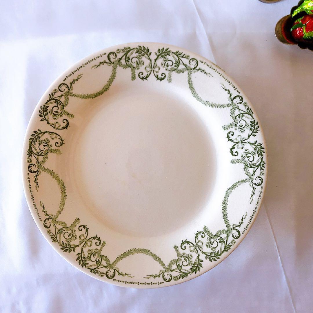 希少　クレイユモントロー 『ナポレオン』ケーキスタンド　フランスアンティーク食器