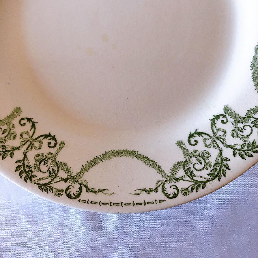 希少　クレイユモントロー 『ナポレオン』ケーキスタンド　フランスアンティーク食器