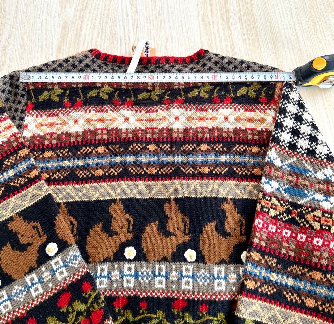 最安値お値下！美品PINK HOUSE苺モチーフカーディガン・クリーニング済