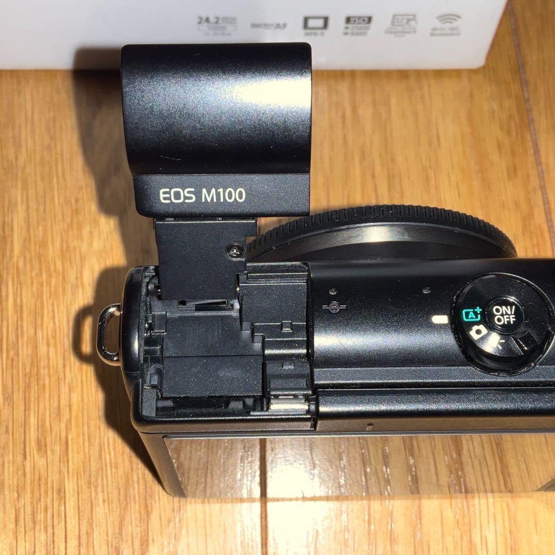 Canon EOS M100 ダブルレンズキット　ブラック　ミラーレスカメラ