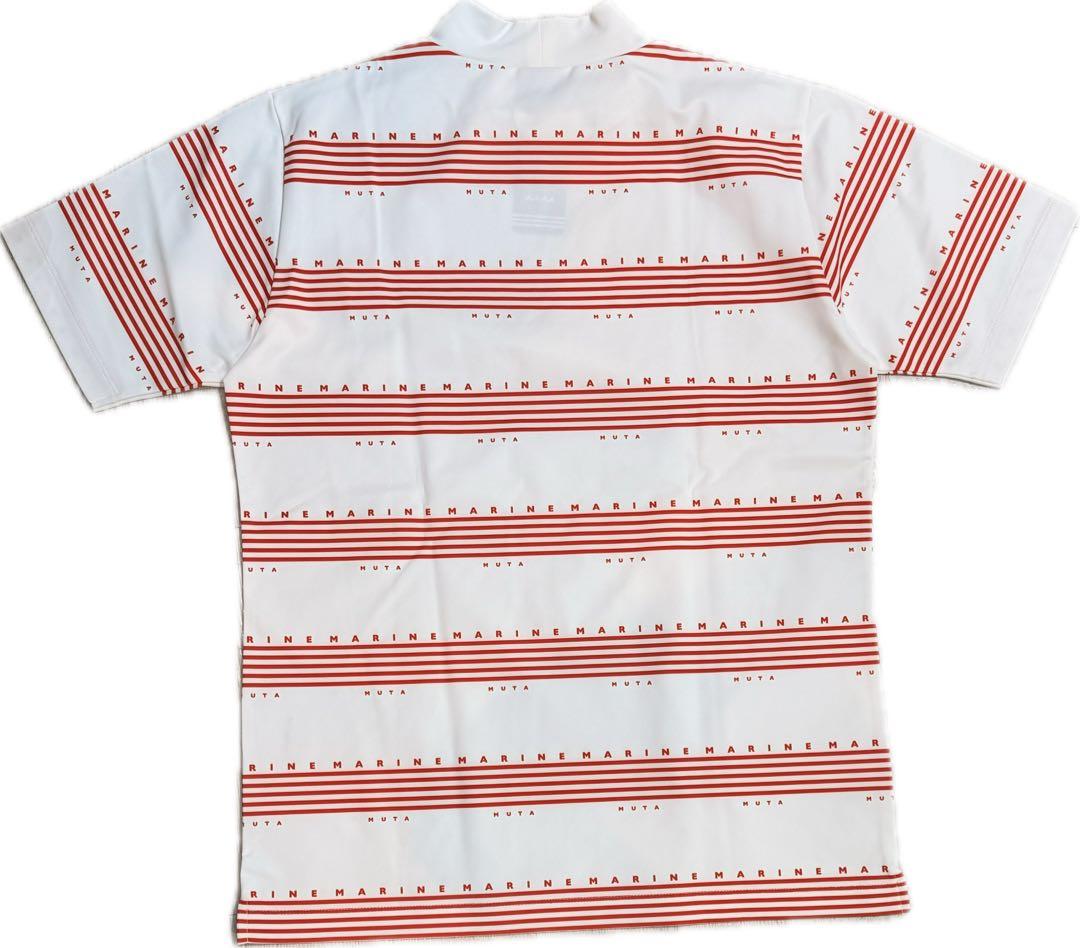 【新品】ムータマリン　ゴルフウェア　メンズ　半袖　モックネック　赤