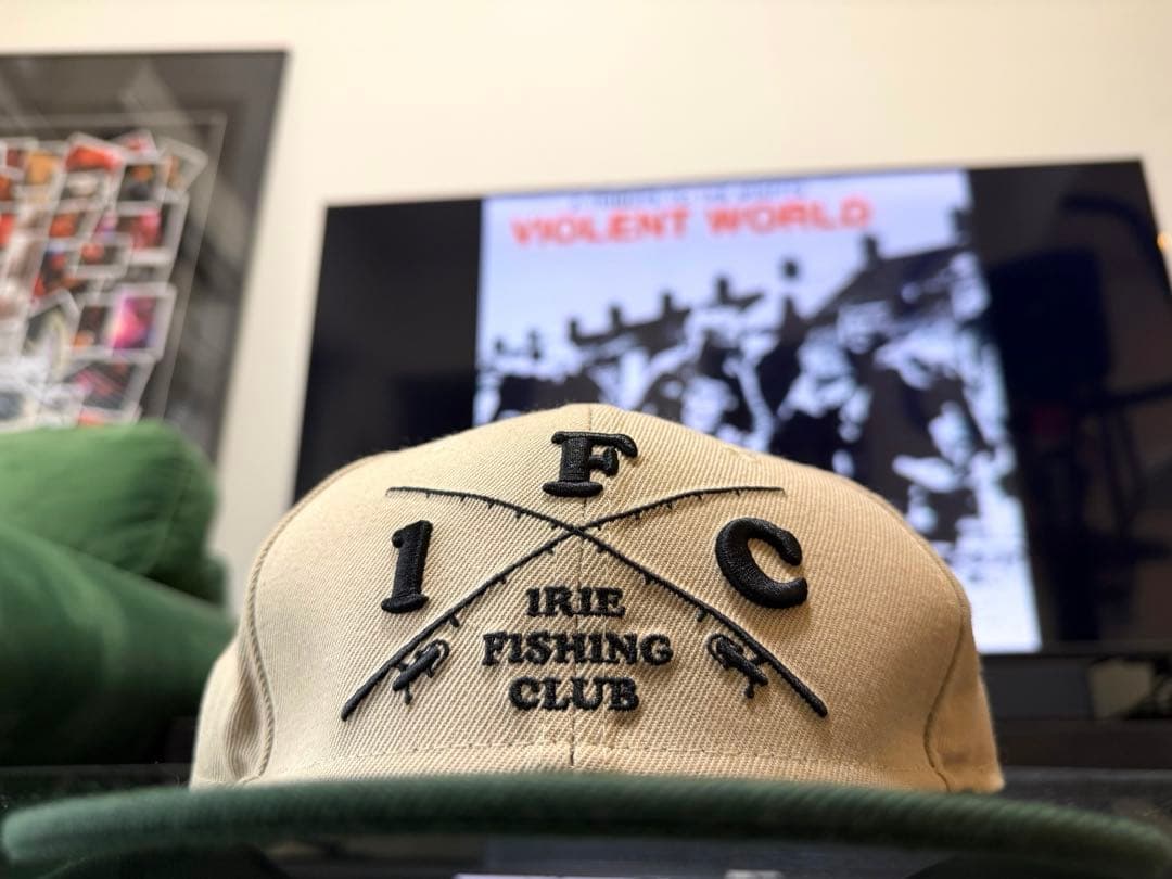 IRIE FISHING CLUB キャップ　ベージュ　グリーン