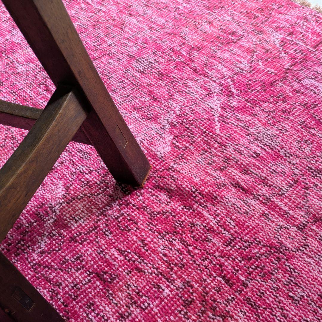 116×184 オーバーダイピンク　トルコヴィンテージラグ