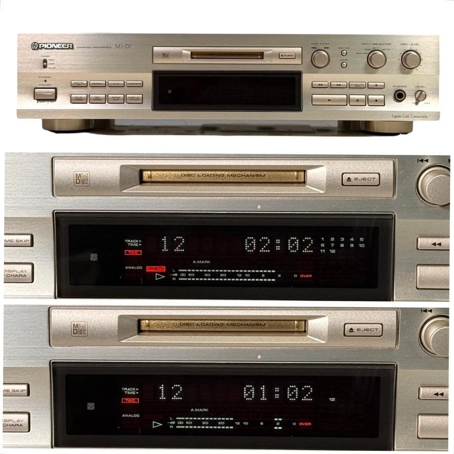 優良美品・録音動作確認済 Pioneer パイオニア MJ-D7 MDレコーダー
