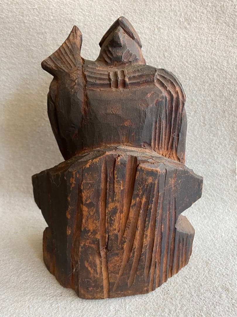 【レトロ】木彫り／恵比寿・大黒天の置物