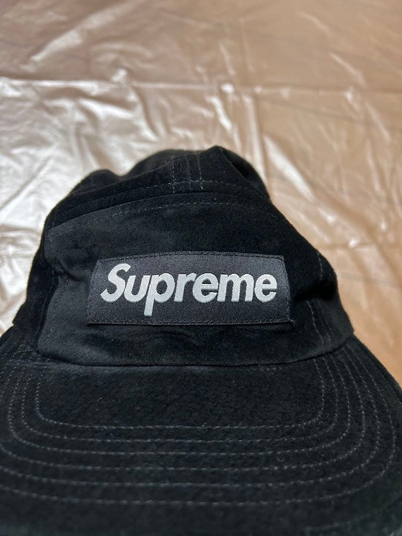 Supreme Suede Camp キャップ 黒