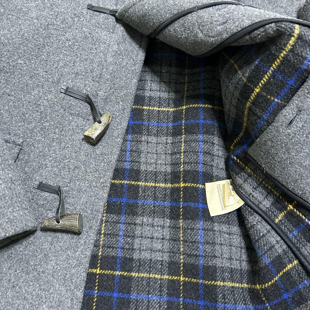 美品　ロンドントラディション　ダッフルコート　イギリス製　ウール　裏地チェック