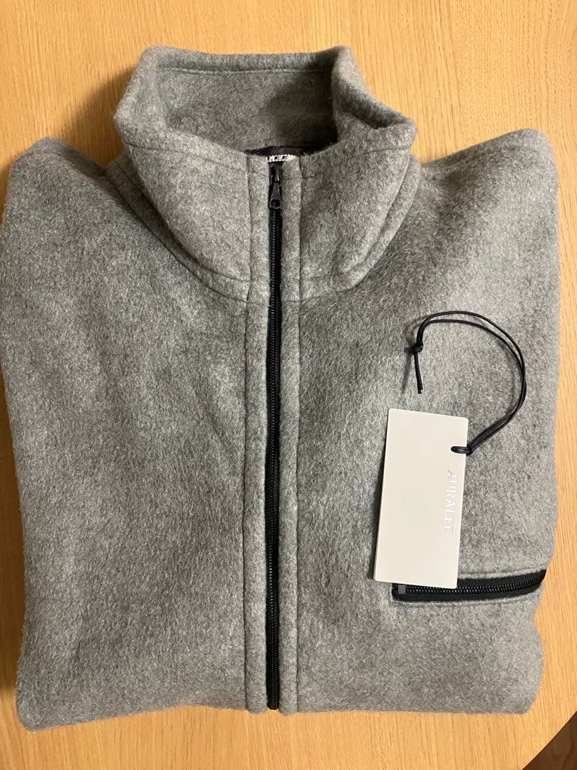 オーラリー Pure Silk Comfort Fleece Half Zip