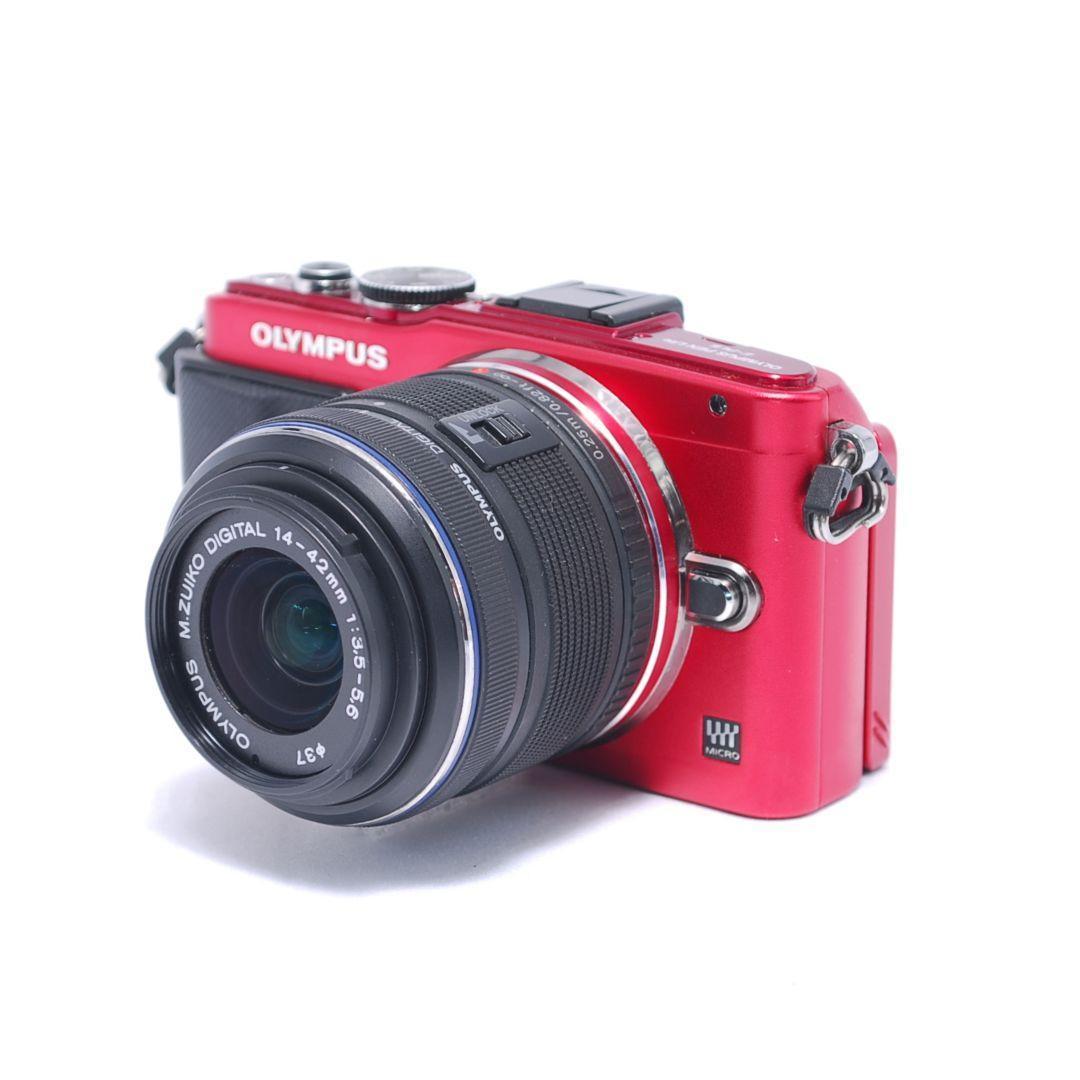 ❤即購入1000円OFF❤ オリンパス PEN E-PL6 REDレンズキット