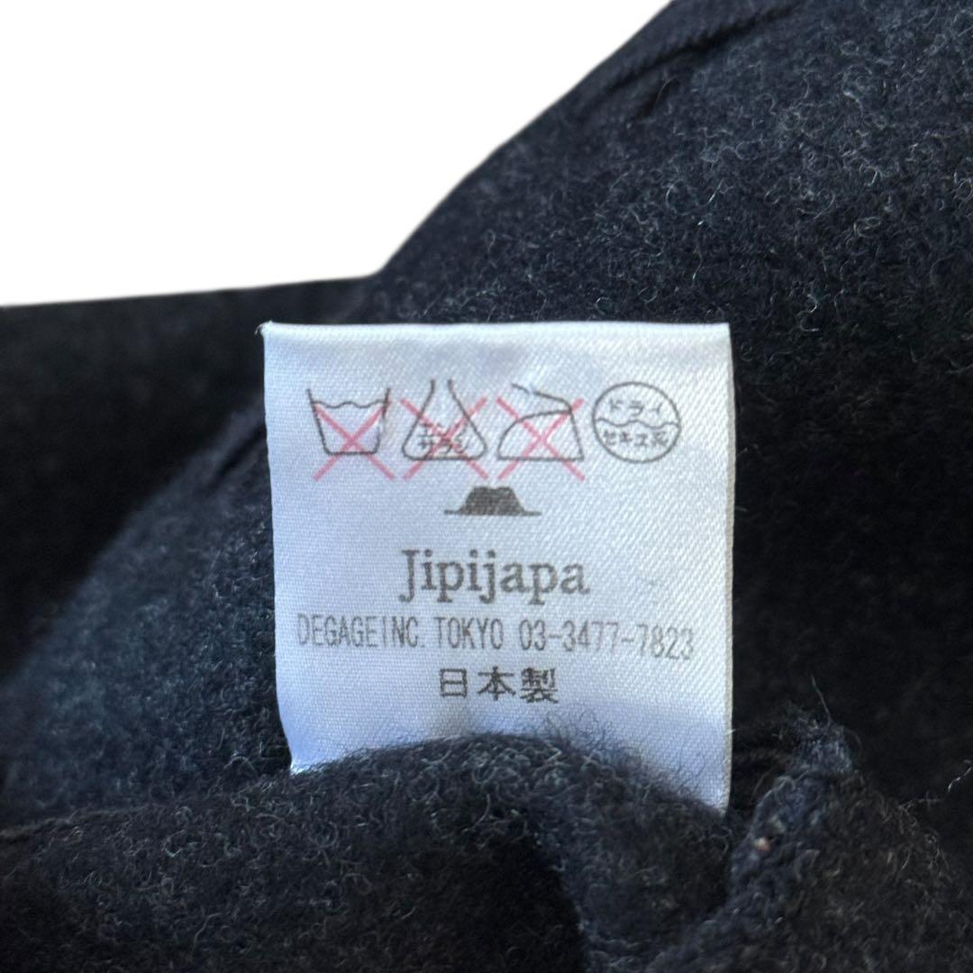 【未使用級】Jipijapa ヒピハパ ダッフルコート 編み込みデザイン 黒 3