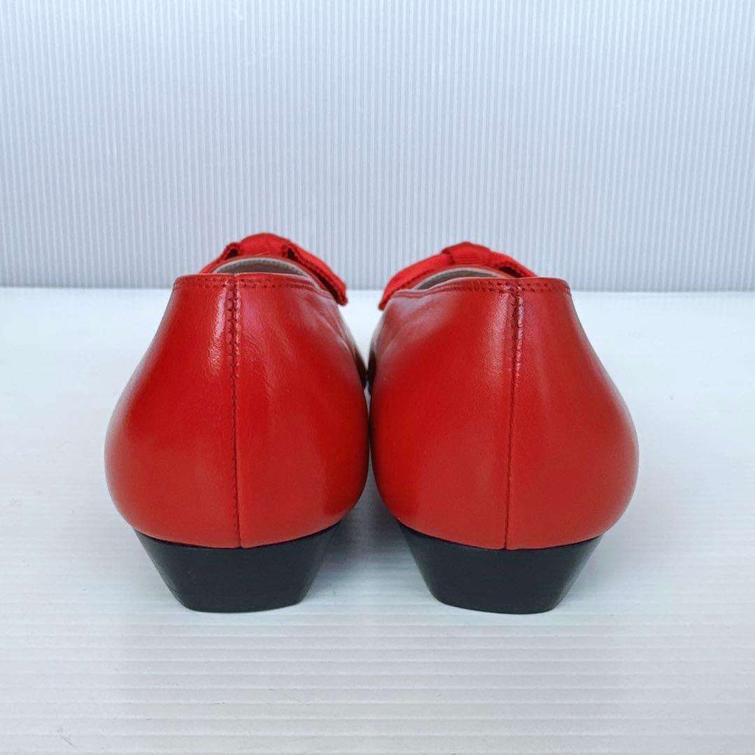 サルヴァトーレフェラガモ　リボン　パンプス　バレリーナ　フラットシューズ　6C